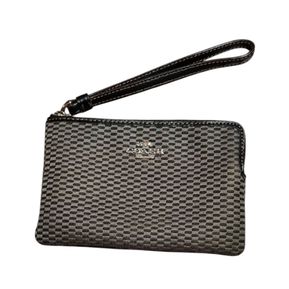 Coach Handbags - Coach Textured Black Wristlet